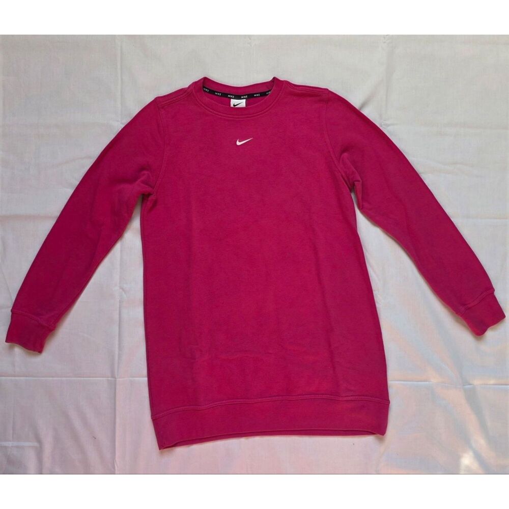 Nike Dri-FIT Women's XS Fuchsia Pink Crewneck Sweatshirt Pullover Swoosh